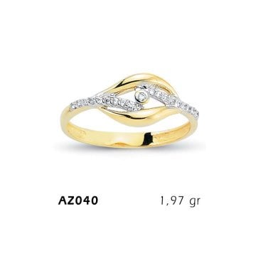 Beelo Gold 14K Altın Tasarım Yüzük BGAZ040