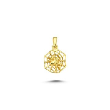 Beelo Gold 14K Altın Örümcek Ağı Kolye Ucu