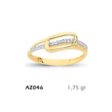Beelo Gold 14K Altın Tasarım Yüzük BGAZ046