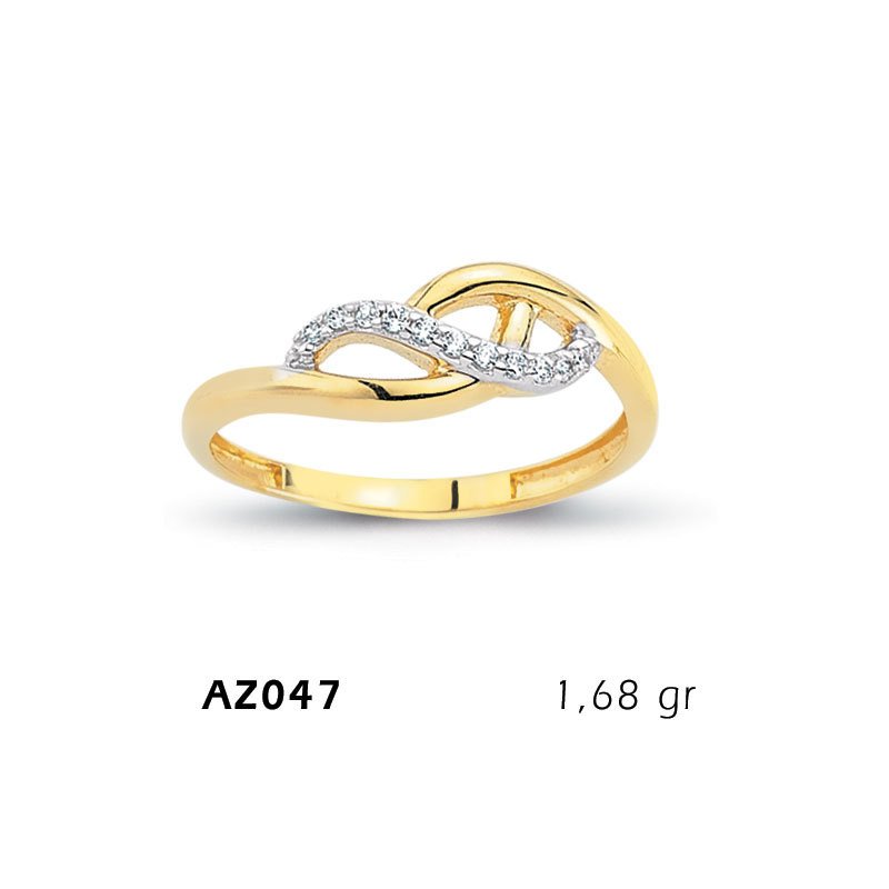 Beelo Gold 14K Altın Tasarım Yüzük BGAZ047