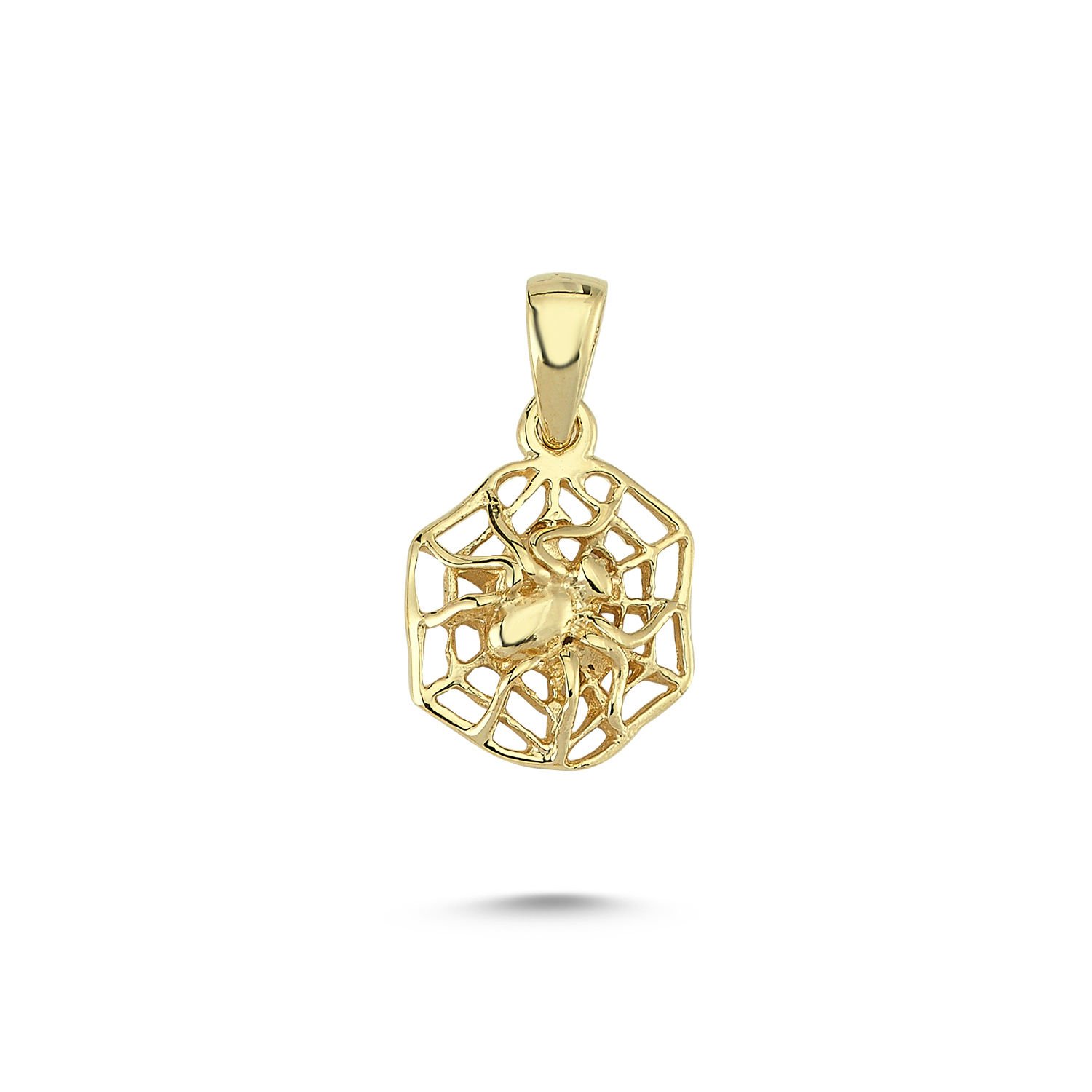Beelo Gold 14K Altın Örümcek Ağı Kolye Ucu