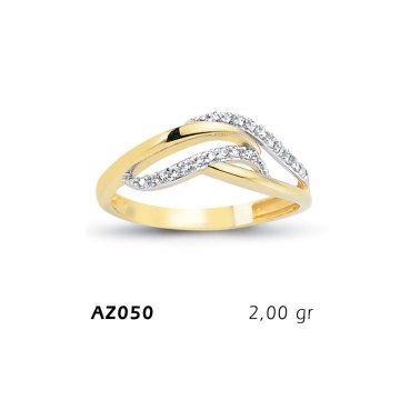 Beelo Gold 14K Altın Tasarım Yüzük BGAZ050