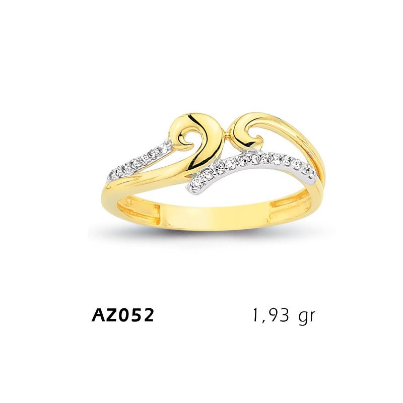 Beelo Gold 14K Altın Tasarım Yüzük BGAZ052
