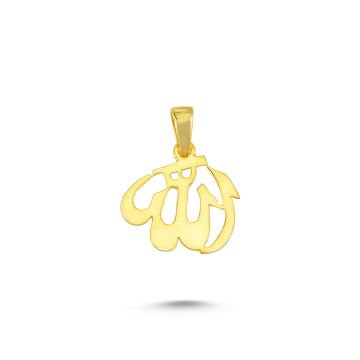 Beelo Gold 14K Altın Allah Yazılı Kolye Ucu