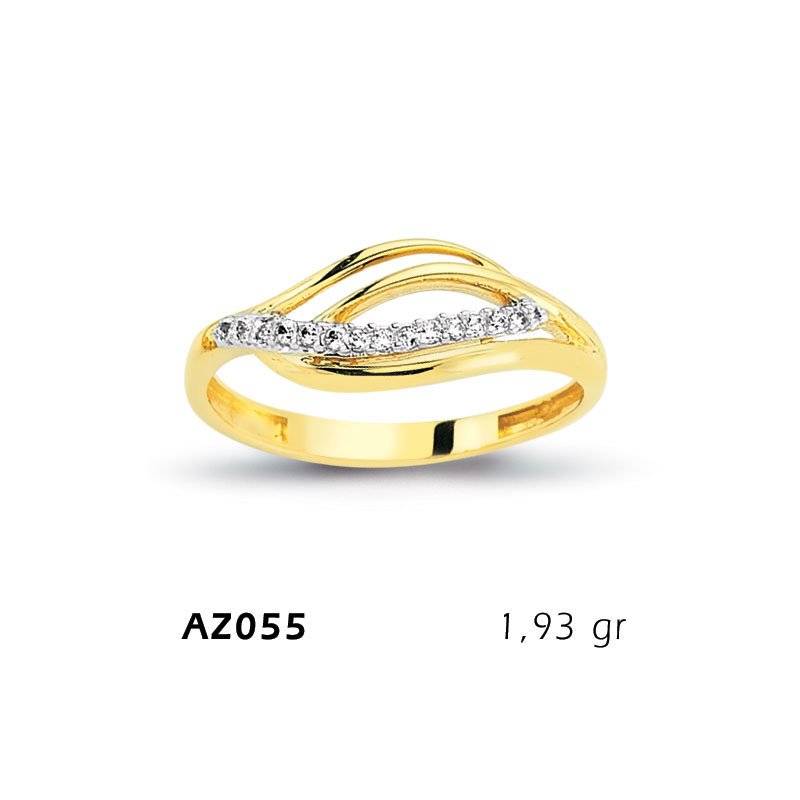 Beelo Gold 14K Altın Tasarım Yüzük BGAZ055