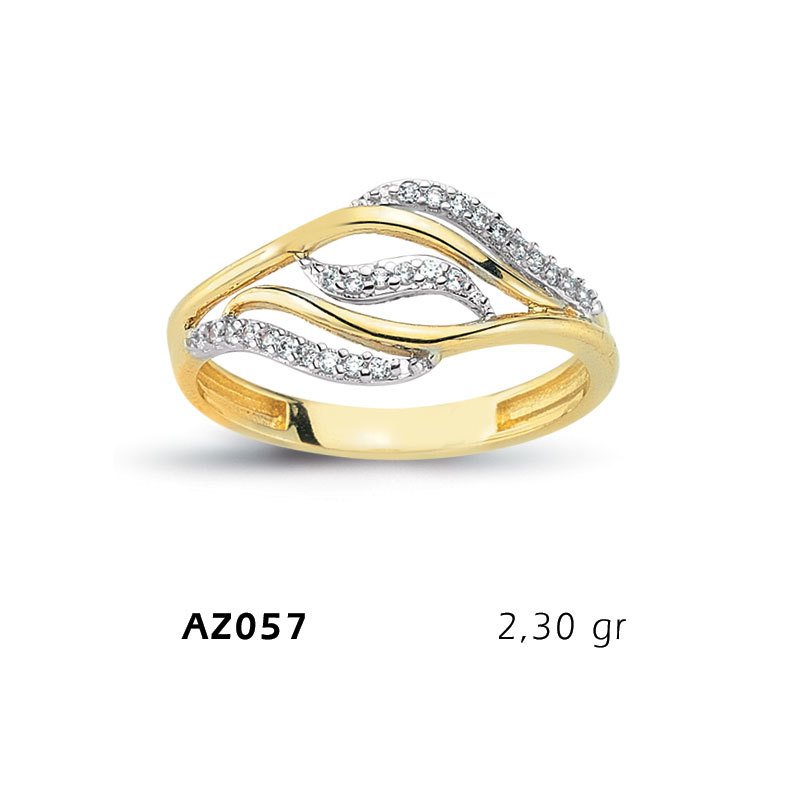 Beelo Gold 14K Altın Tasarım Yüzük BGAZ057