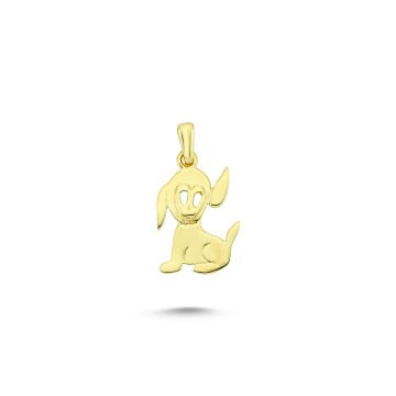 Beelo Gold 14K Altın Köpek Kolye Ucu