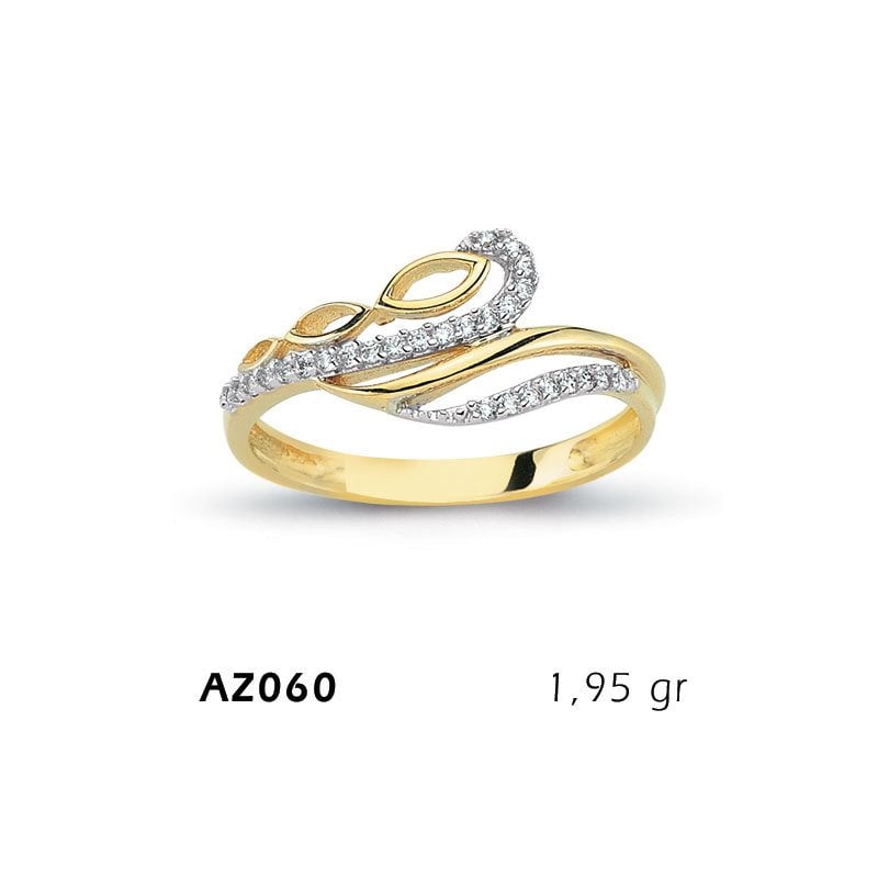 Beelo Gold 14K Altın Tasarım Yüzük BGAZ060