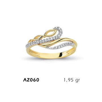 Beelo Gold 14K Altın Tasarım Yüzük BGAZ060