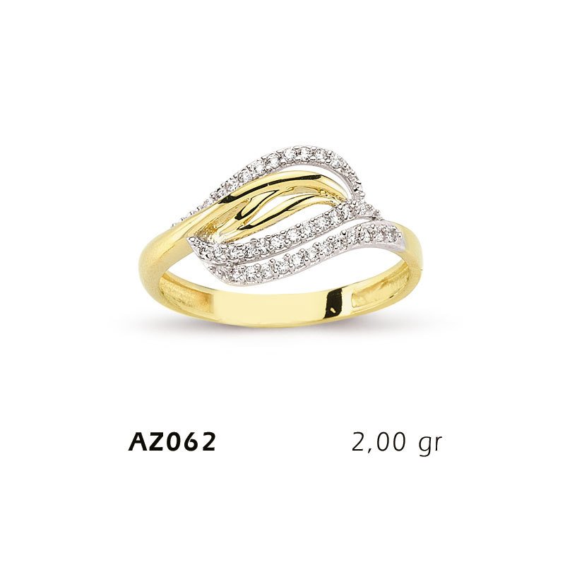 Beelo Gold 14K Altın Tasarım Yüzük BGAZ062