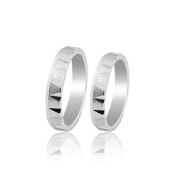 Beelo Gold 14K Altın 4 mm Alyans İkili Set Yüzük