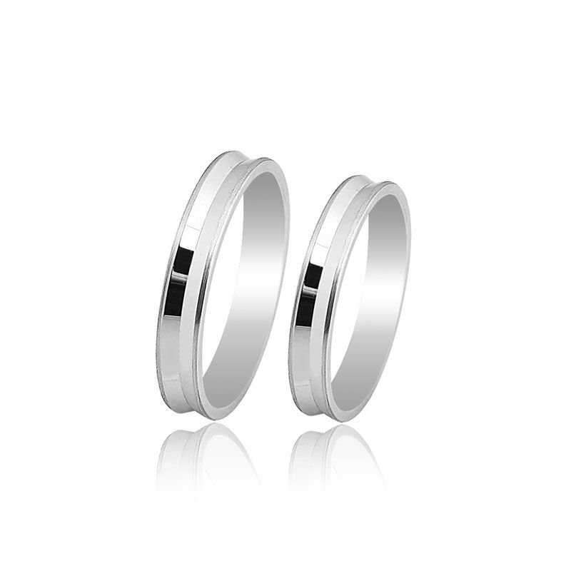 Beelo Gold 14K Altın 4 mm Alyans İkili Set Yüzük