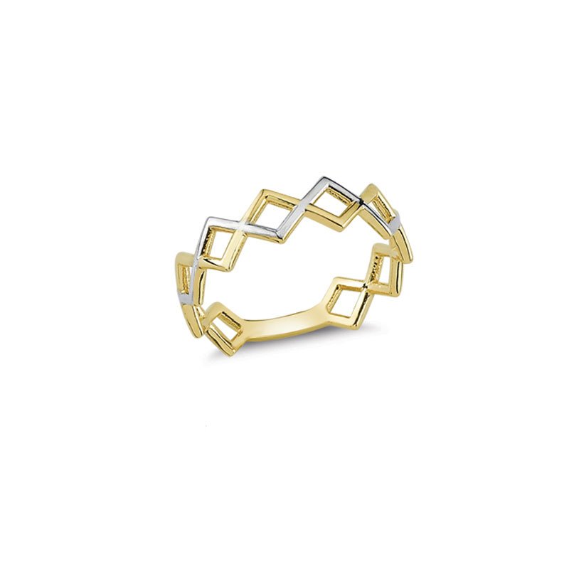 Beelo Gold 14K Altın Zigzag Yüzük