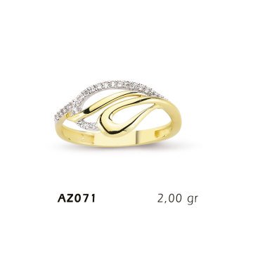 Beelo Gold 14K Altın Tasarım Yüzük BGAZ071
