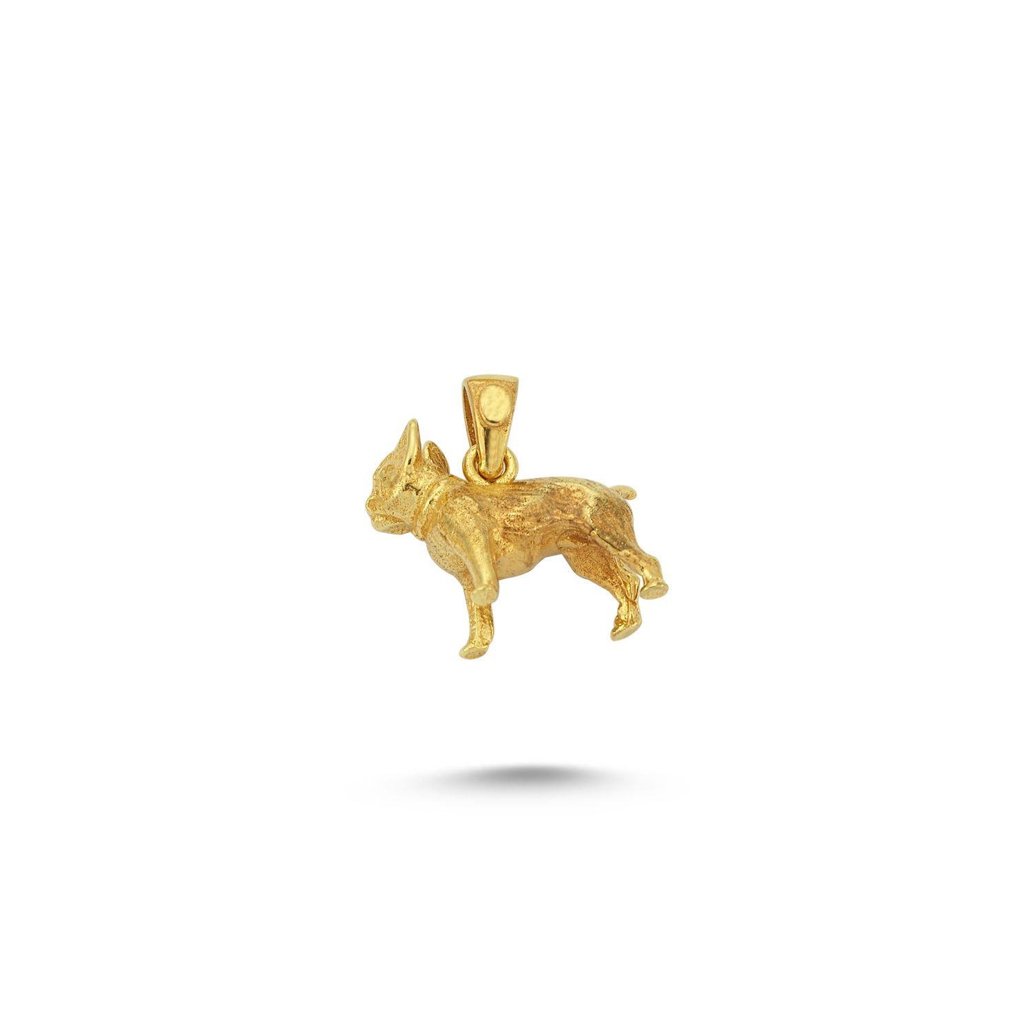 Beelo Gold 14K Altın Fransız Buldog Kolye Ucu