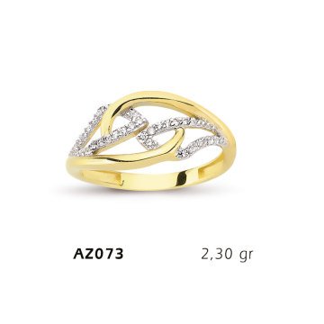 Beelo Gold 14K Altın Tasarım Yüzük BGAZ073