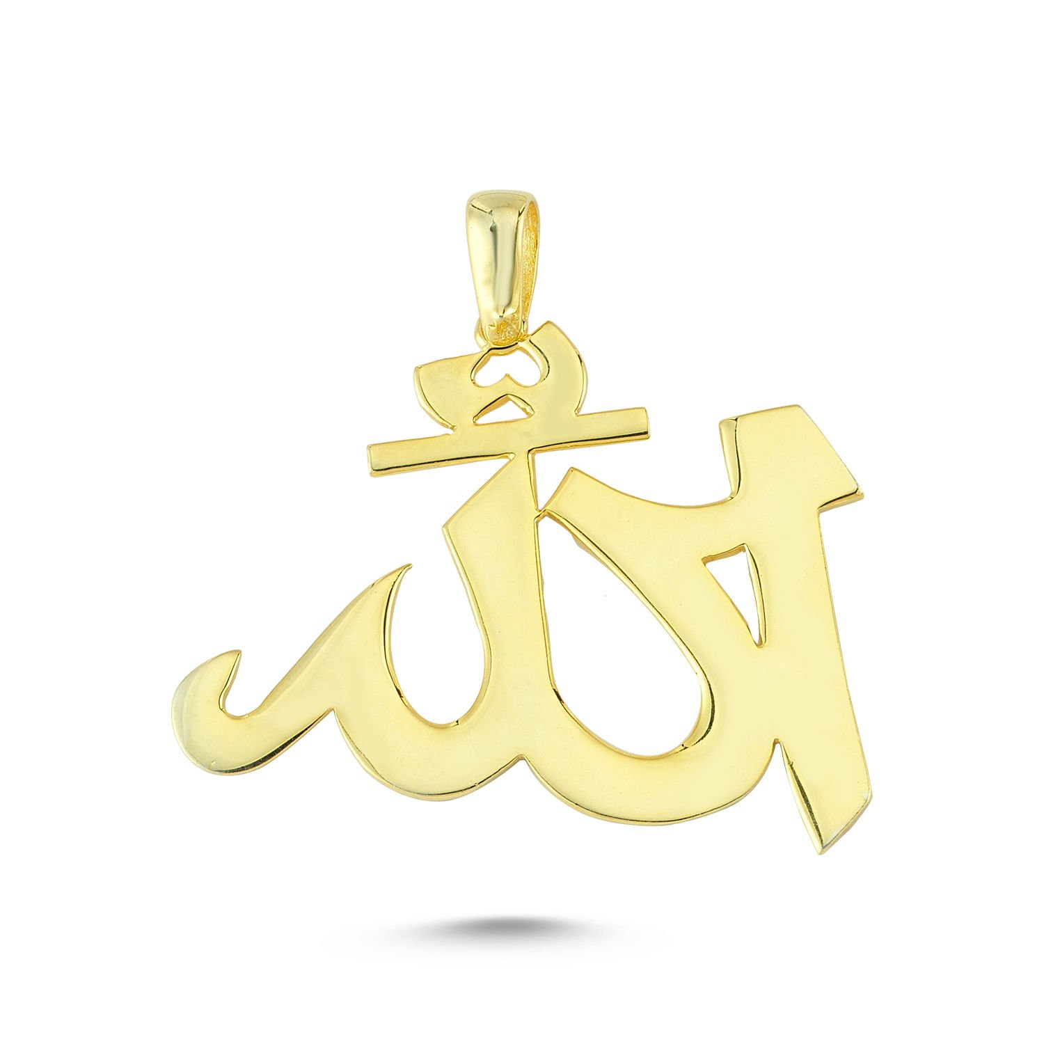 Beelo Gold 14K Altın Allah Yazılı Kolye Ucu