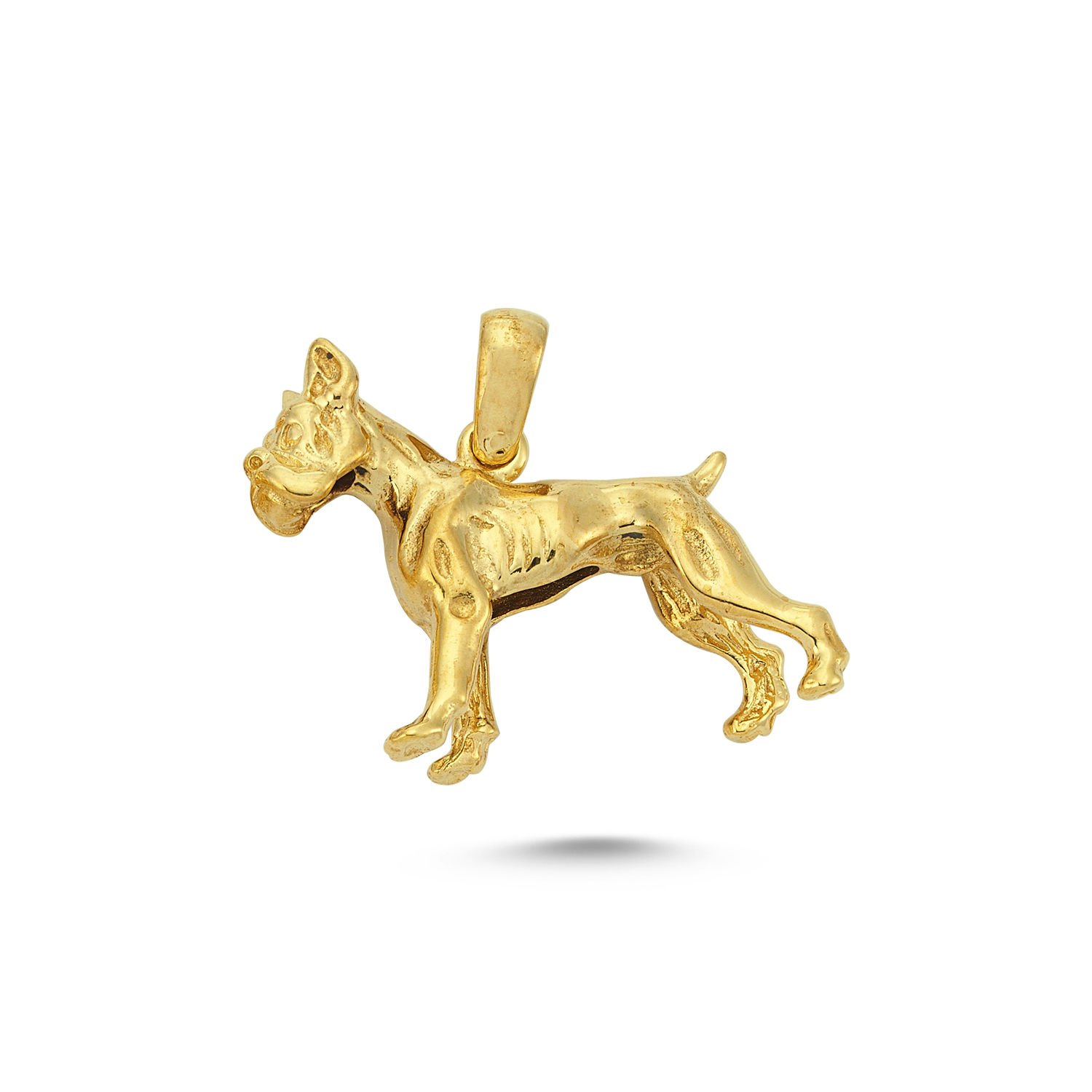 Beelo Gold 14K Altın Boksör Köpek Kolye Ucu