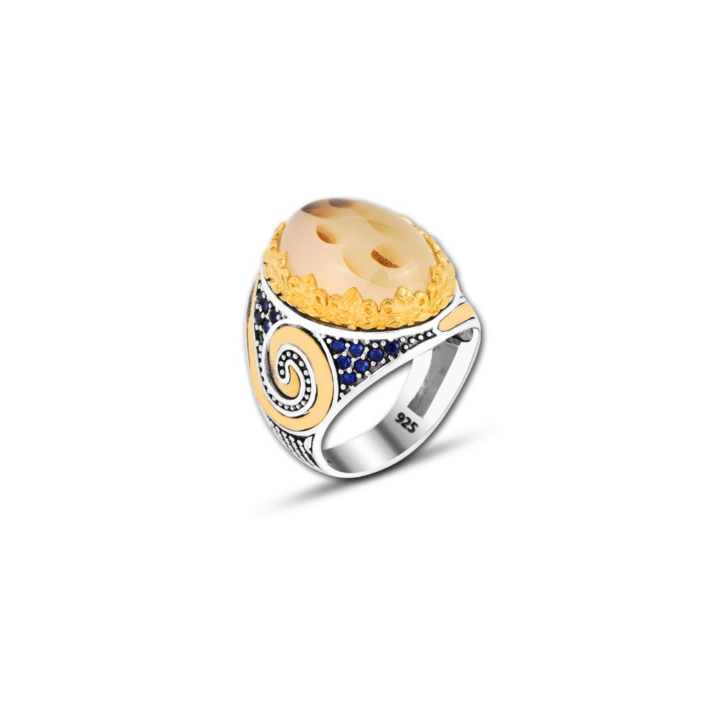 Beelo Silver 925K Gümüş Yemen Akik Yüzük