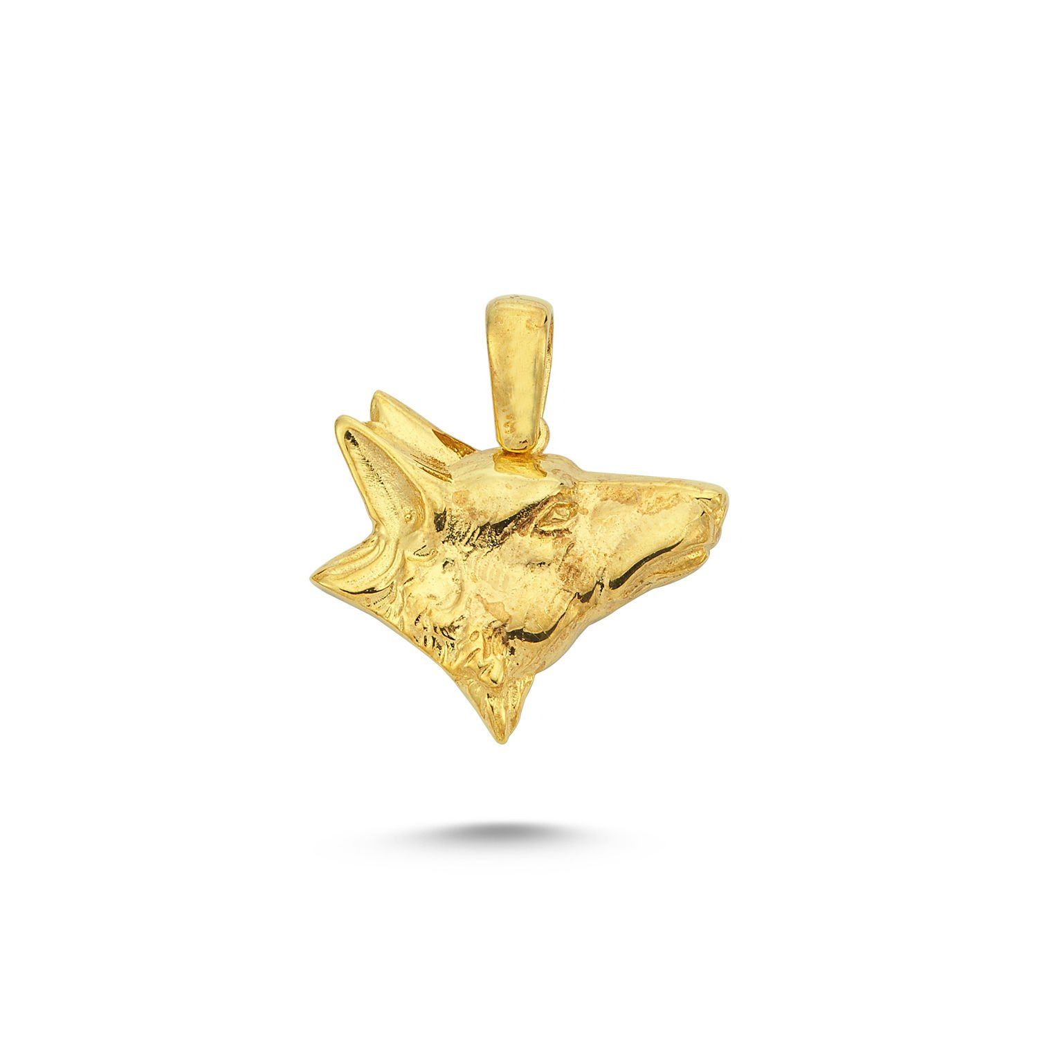 Beelo Gold 14K Altın Alman Köpeği Başı Kolye Ucu