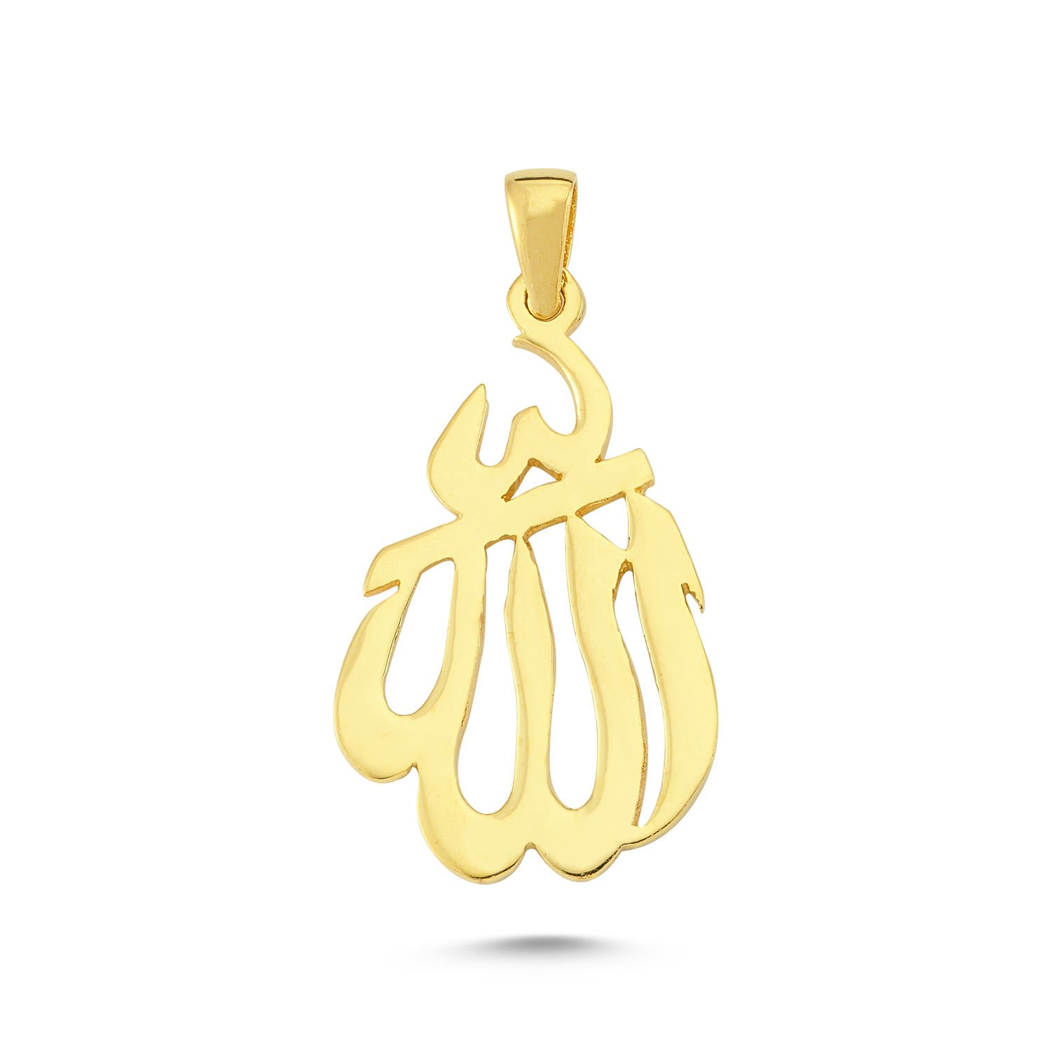 Beelo Gold 14K Altın Allah Yazılı Kolye Ucu