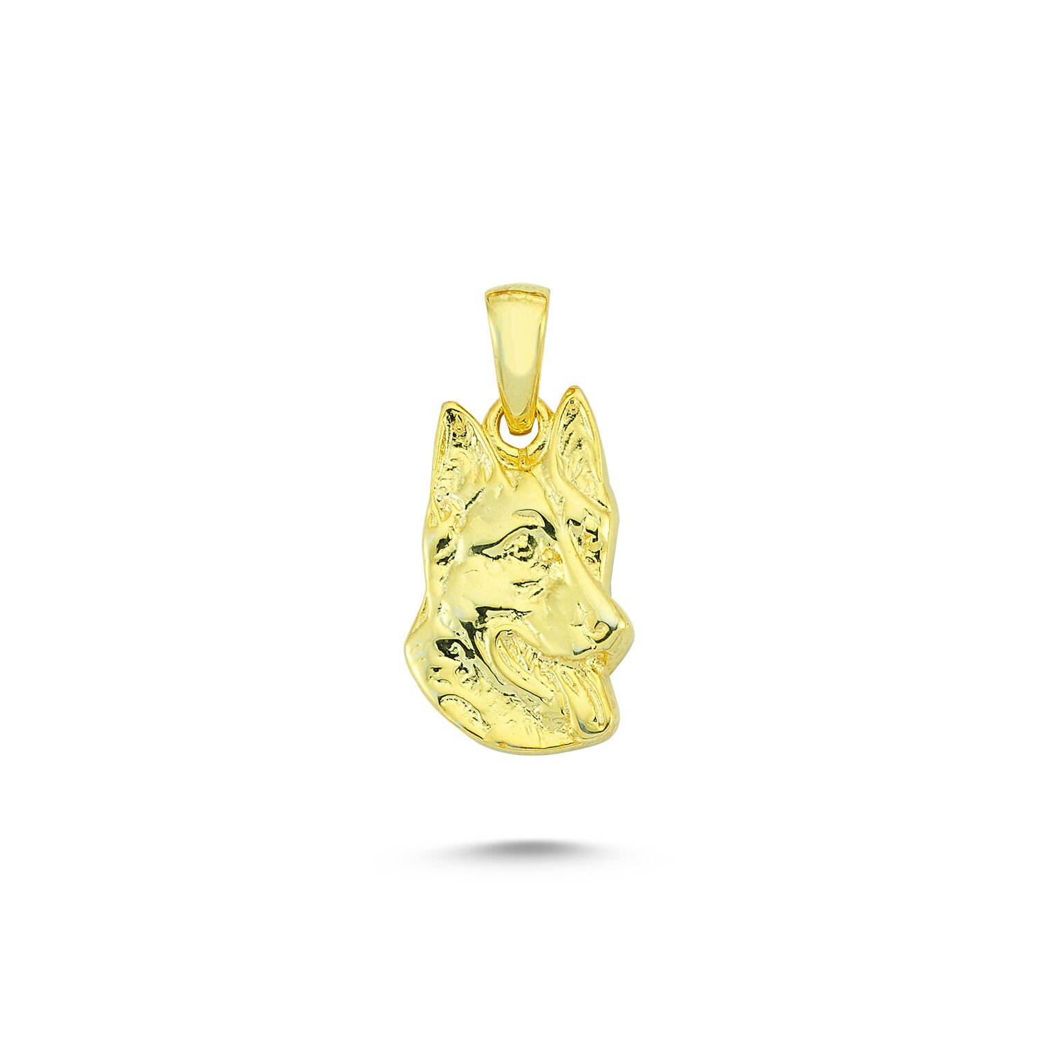 Beelo Gold 14K Altın Köpek Başı Kolye Ucu