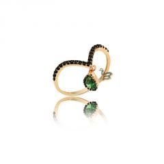 Beelo Gold 14K Altın Damla Taşlı Tasarım Yüzük