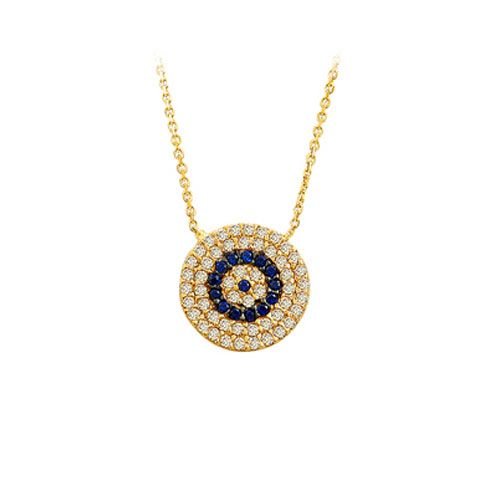 Beelo Gold 14K Altın Taşlı Nazar Kolye BGKL036