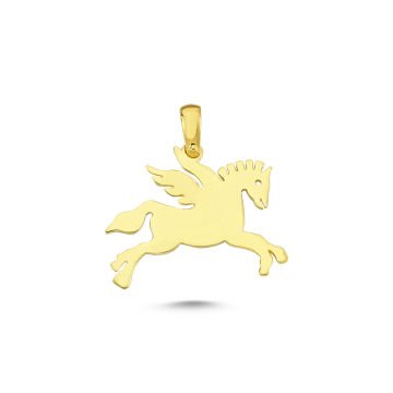 Beelo Gold 14K Altın Sevimli At Kolye Ucu