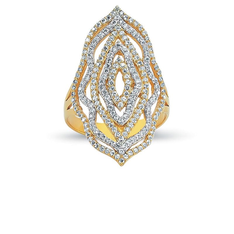 Beelo Gold 14K Altın Tasarım Yüzük BGAZ147