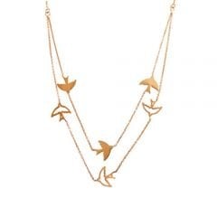 Beelo Gold 14K Altın Kırlangıç Kolye BGKL038