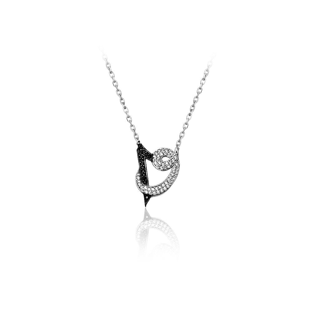 Beelo Silver  925K Gümüş Elif  Vav Kolye