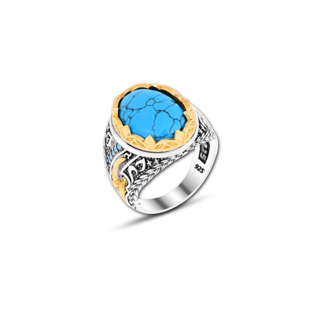 Beelo Silver 925K Gümüş Turkuaz Yüzük