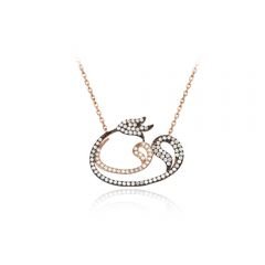 Beelo Silver Rose Altın K. 925K Gümüş Vav Kolye