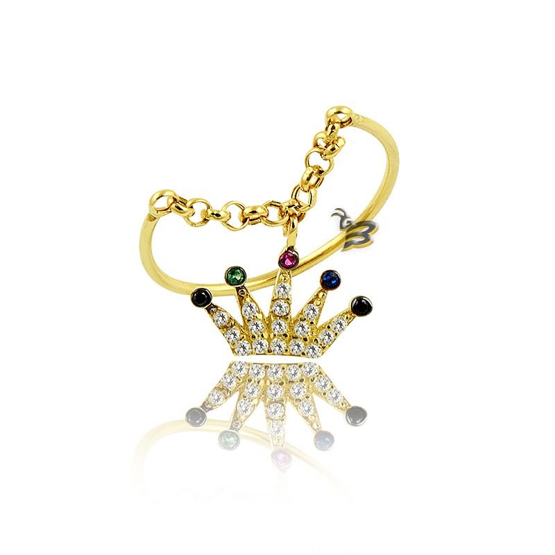 Beelo Gold 14K Altın Kral Taçı Tasarım Yüzük