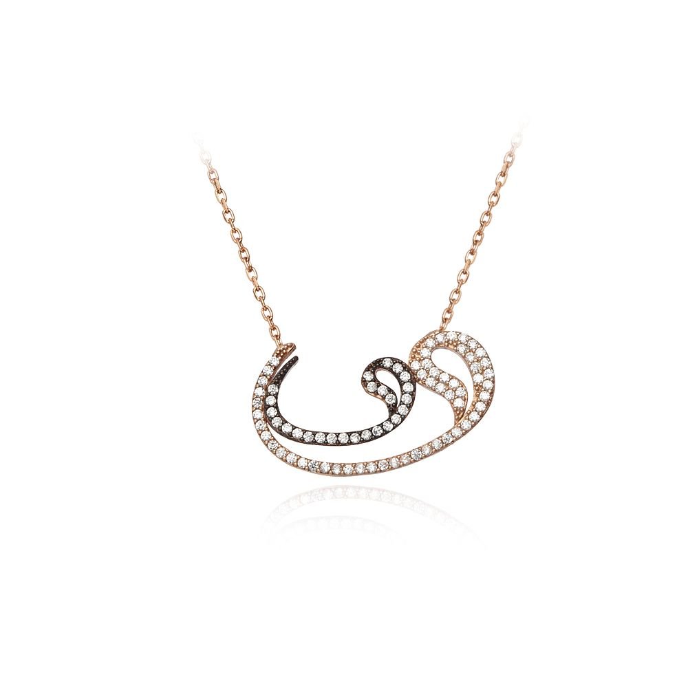 Beelo Silver Rose Altın K. 925K Gümüş Vav Kolye