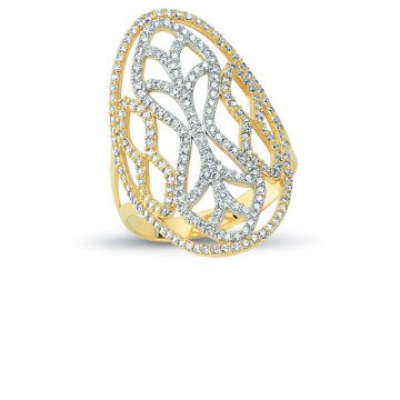 Beelo Gold 14K Altın Tasarım Yüzük BGAZ156