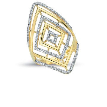 Beelo Gold 14K Altın Tasarım Yüzük BGAZ158