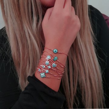 Beelo Silver 925K Gümüş Tasarım Fil  Nazar Bileklik