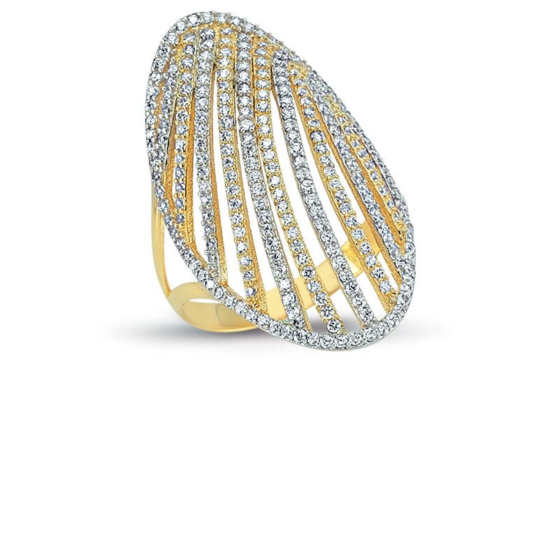 Beelo Gold 14K Altın Tasarım Yüzük BGAZ159