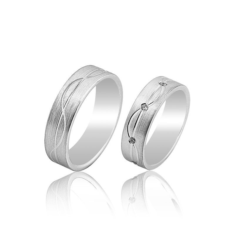 Beelo Gold 14K Altın 6 mm Alyans İkili Set Yüzük