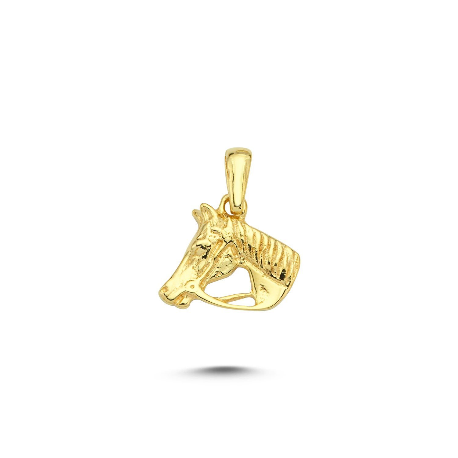 Beelo Gold 14K Altın At Başı Kolye Ucu