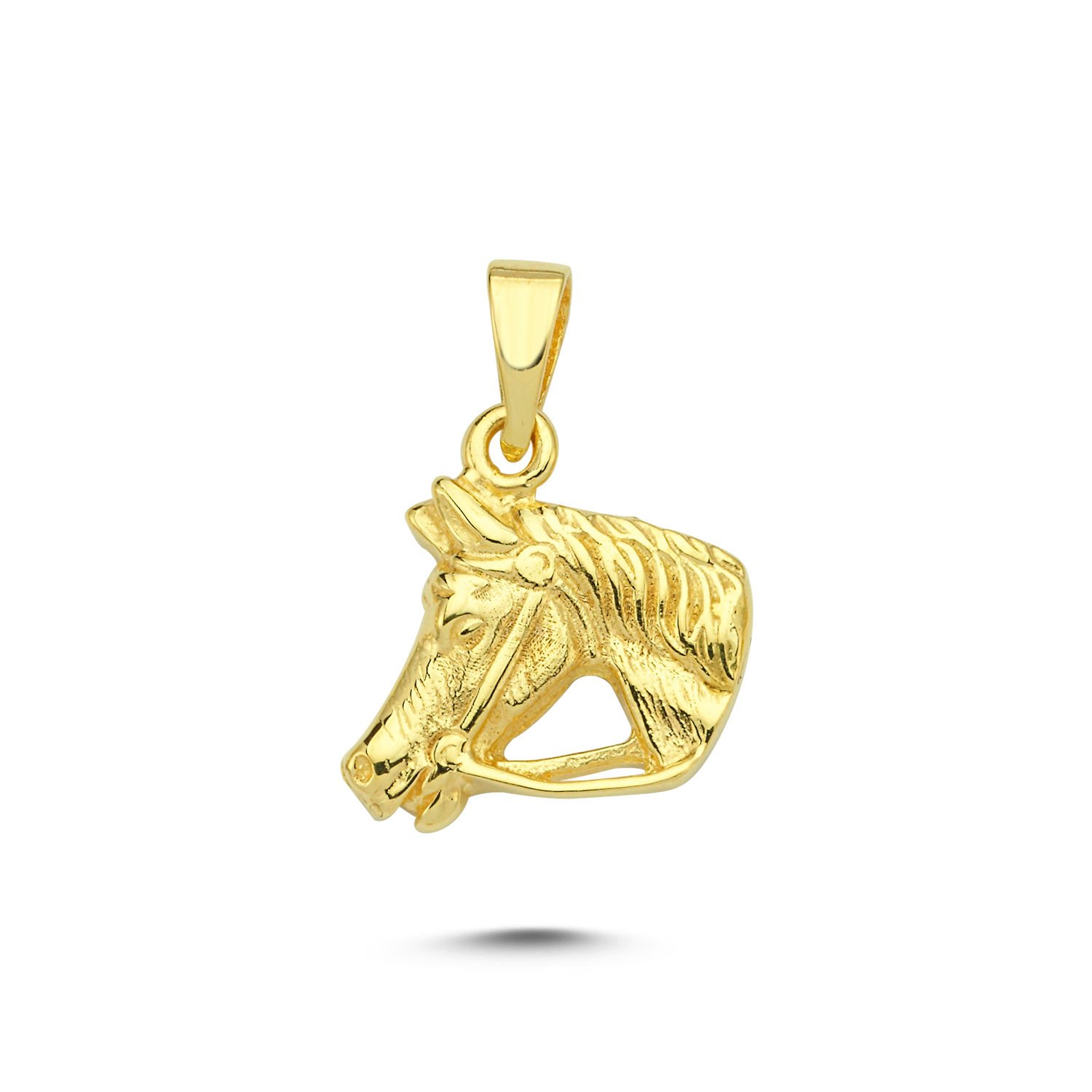 Beelo Gold 14K Altın At Başı Kolye Ucu