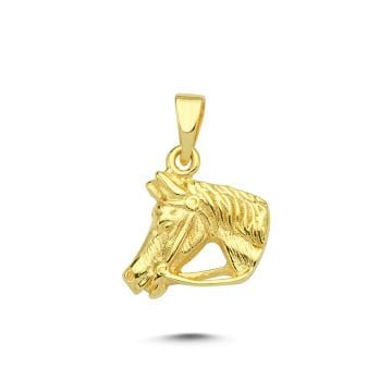 Beelo Gold 14K Altın At Başı Kolye Ucu