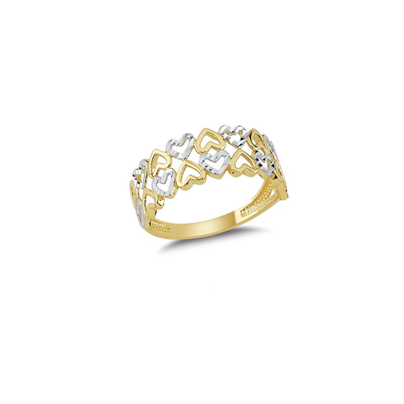 Beelo Gold 14K Altın Tasarım Kalp  Yüzük