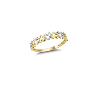 Beelo Gold 14K Altın Tasarım Kalp  Yüzük
