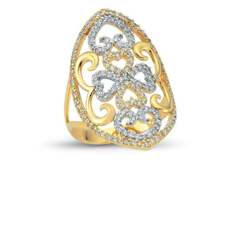 Beelo Gold 14K Altın Tasarım Yüzük BGAZ170