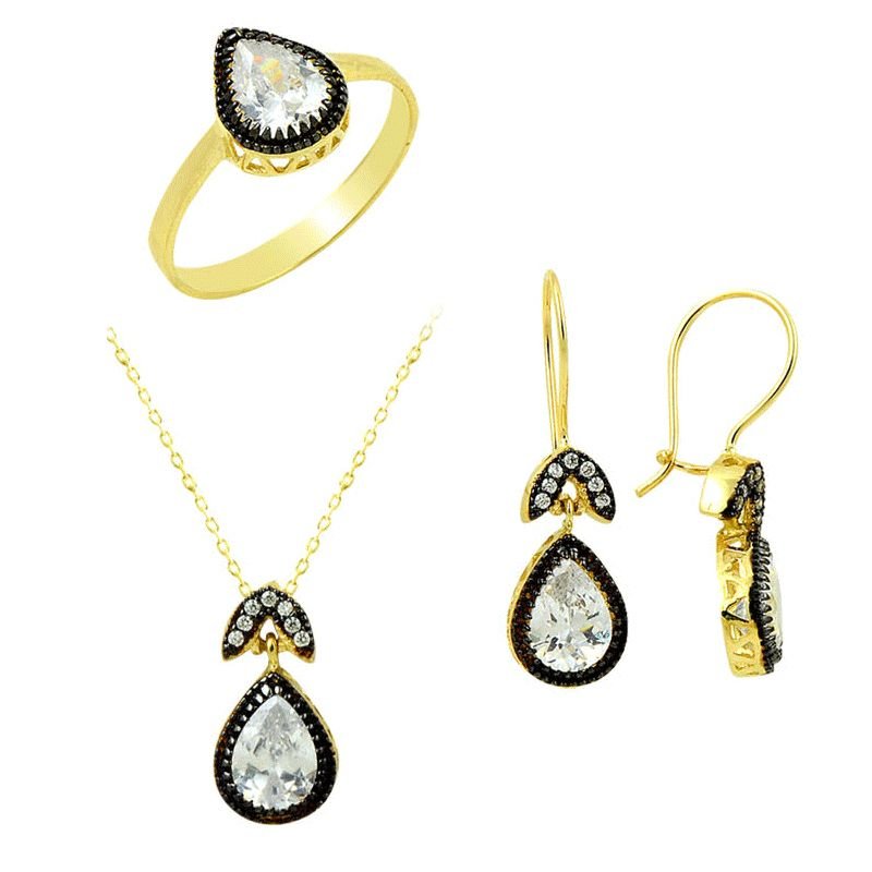 Beelo Gold 14K Altın Elmas Osmanlı Set