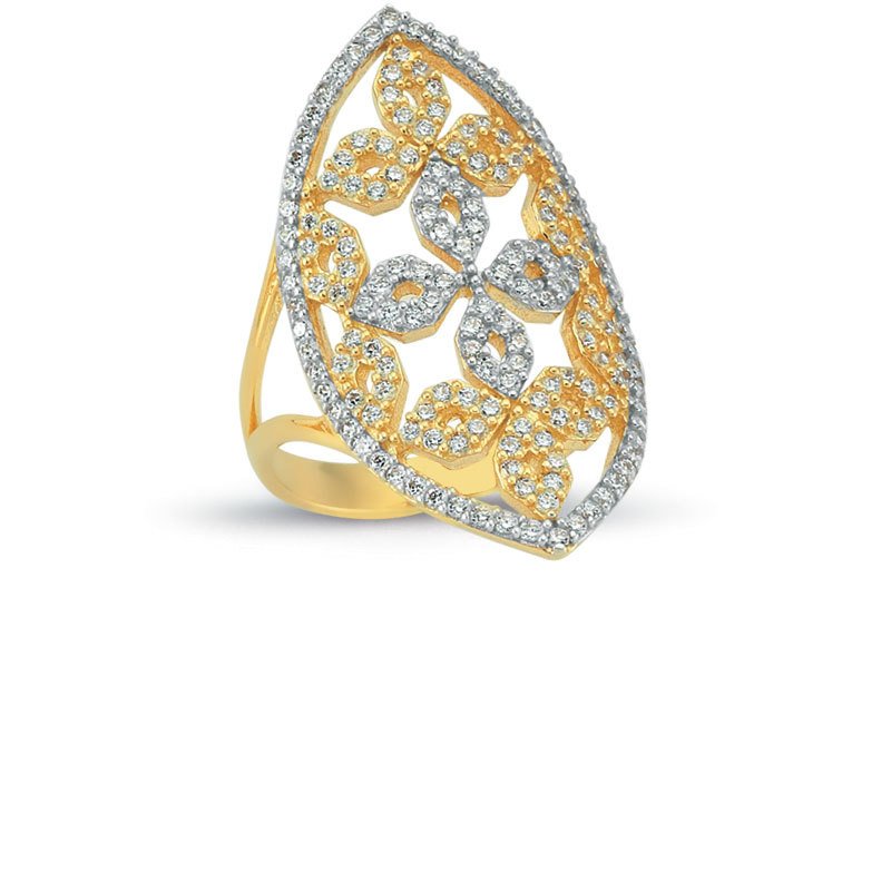 Beelo Gold 14K Altın Tasarım Yüzük BGAZ171