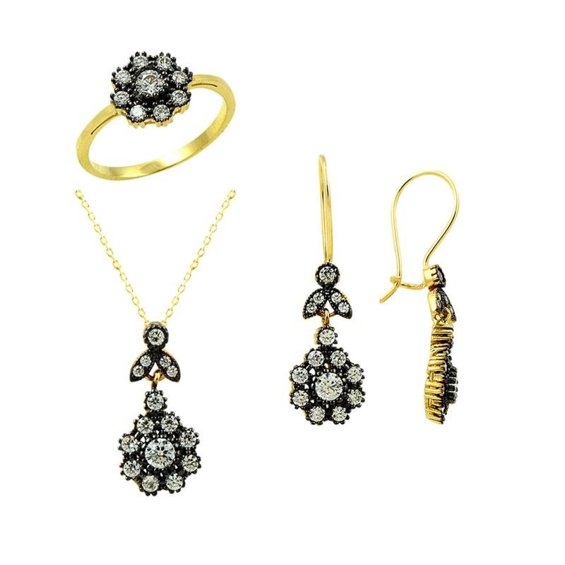 Beelo Gold 14K Altın Elmas Osmanlı Set
